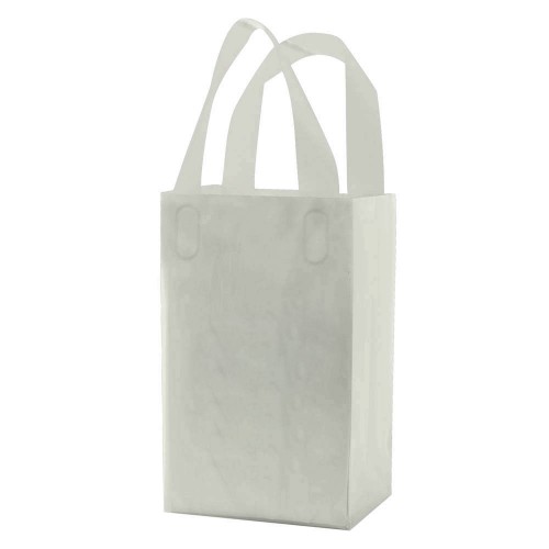 CLEAR FROSTED SOFT LOOP HANDLE BAGS